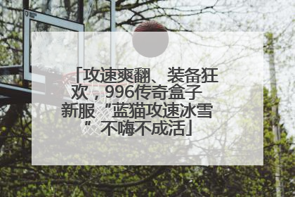 攻速爽翻、装备狂欢，996传奇盒子新服“蓝猫攻速冰雪”不嗨不成活