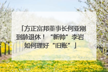 方正富邦董事长何亚刚到龄退休！“新帅”李岩如何理好“旧账”