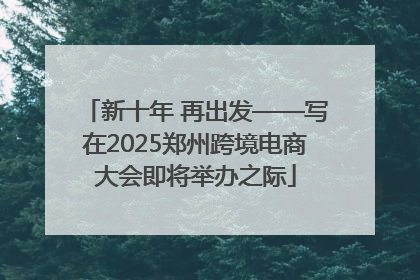 新十年 再出发——写在2025郑州跨境电商大会即将举办之际