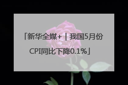 新华全媒+｜我国5月份CPI同比下降0.1%