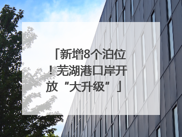 新增8个泊位！芜湖港口岸开放“大升级”
