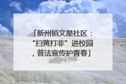 新州镇文星社区：“扫黄打非”进校园，普法宣传护青春