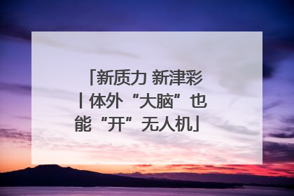 新质力 新津彩丨体外“大脑”也能“开”无人机