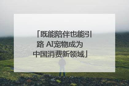 既能陪伴也能引路 AI宠物成为中国消费新领域