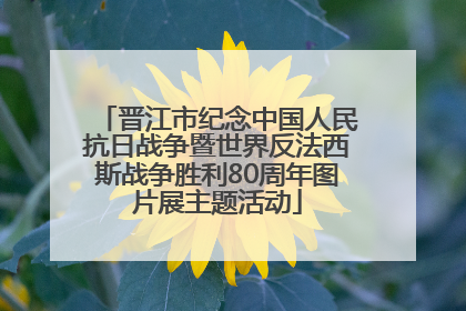 晋江市纪念中国人民抗日战争暨世界反法西斯战争胜利80周年图片展主题活动