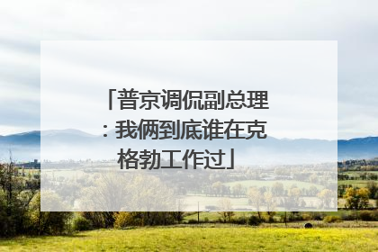 普京调侃副总理：我俩到底谁在克格勃工作过