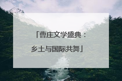 曹庄文学盛典：乡土与国际共舞
