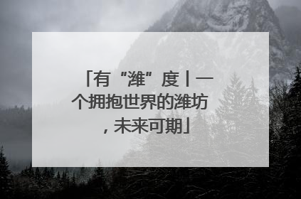有“潍”度丨一个拥抱世界的潍坊，未来可期