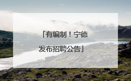 有编制！宁德发布招聘公告