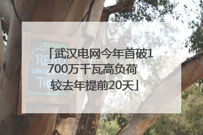 武汉电网今年首破1700万千瓦高负荷 较去年提前20天