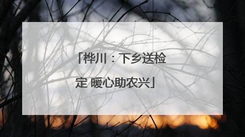桦川：下乡送检定 暖心助农兴