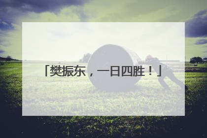 樊振东，一日四胜！
