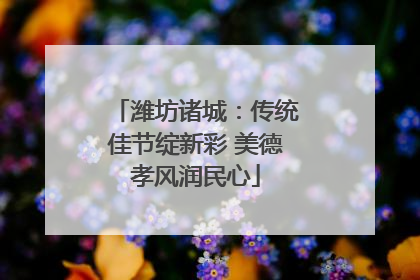潍坊诸城：传统佳节绽新彩 美德孝风润民心