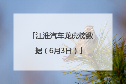江淮汽车龙虎榜数据（6月3日）