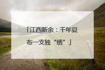 江西新余：千年夏布一支独“绣”