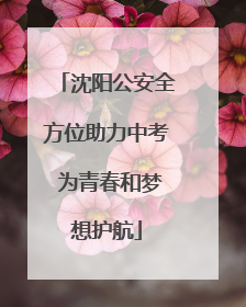 沈阳公安全方位助力中考 为青春和梦想护航