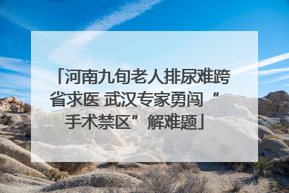 河南九旬老人排尿难跨省求医 武汉专家勇闯“手术禁区”解难题