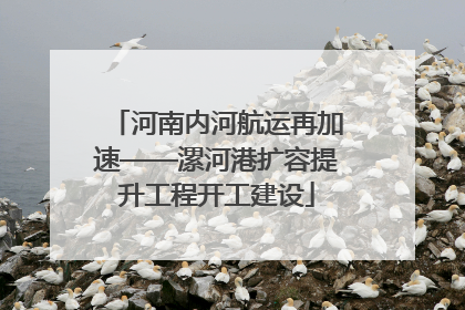 河南内河航运再加速——漯河港扩容提升工程开工建设