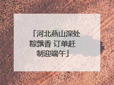 河北燕山深处粽飘香 订单赶制迎端午