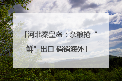 河北秦皇岛：杂粮抢“鲜”出口 俏销海外