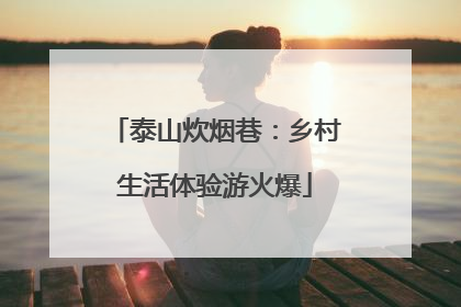 泰山炊烟巷：乡村生活体验游火爆