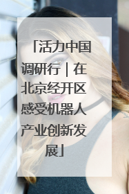 活力中国调研行｜在北京经开区感受机器人产业创新发展