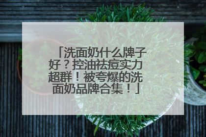 洗面奶什么牌子好？控油祛痘实力超群！被夸爆的洗面奶品牌合集！