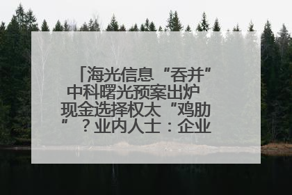 海光信息“吞并”中科曙光预案出炉 现金选择权太“鸡肋”？业内人士：企业不想大量现金流出