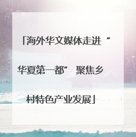 海外华文媒体走进“华夏第一都” 聚焦乡村特色产业发展