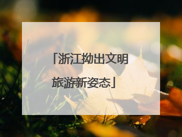 浙江拗出文明旅游新姿态