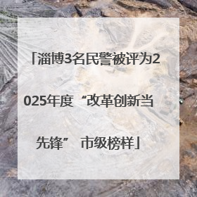 淄博3名民警被评为2025年度“改革创新当先锋” 市级榜样