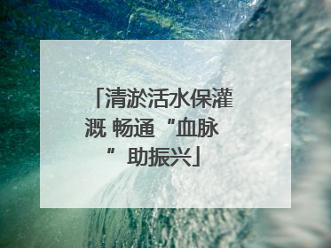清淤活水保灌溉 畅通“血脉”助振兴