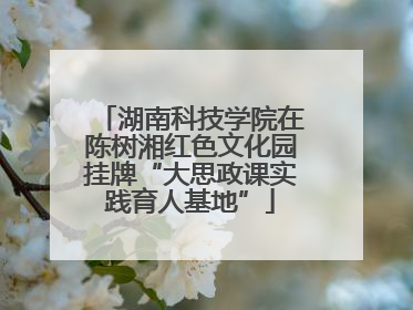 湖南科技学院在陈树湘红色文化园挂牌“大思政课实践育人基地”