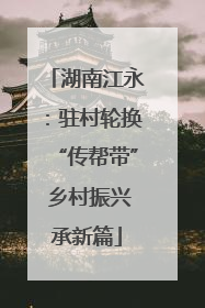 湖南江永：驻村轮换“传帮带” 乡村振兴承新篇