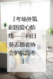 考场外筑起的爱心防线——向日葵志愿者协会护航高考