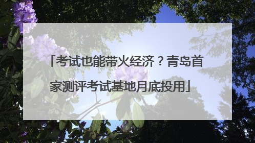 考试也能带火经济？青岛首家测评考试基地月底投用