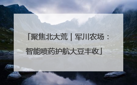 聚焦北大荒｜军川农场：智能喷药护航大豆丰收