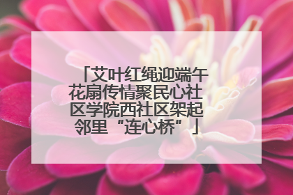 艾叶红绳迎端午花扇传情聚民心社区学院西社区架起邻里“连心桥”