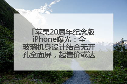 苹果20周年纪念版iPhone曝光：全玻璃机身设计结合无开孔全面屏，起售价或达1.45万人民币