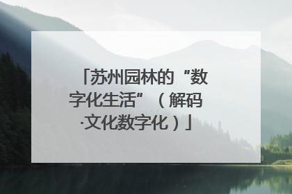 苏州园林的“数字化生活”（解码·文化数字化）