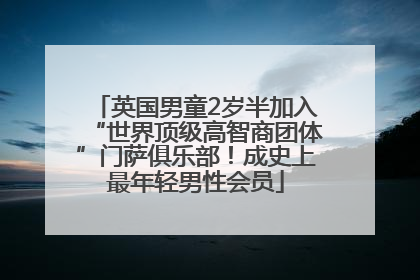 英国男童2岁半加入“世界顶级高智商团体”门萨俱乐部！成史上最年轻男性会员