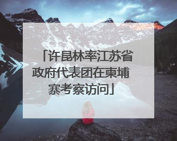 许昆林率江苏省政府代表团在柬埔寨考察访问