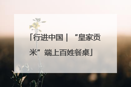 行进中国｜“皇家贡米”端上百姓餐桌