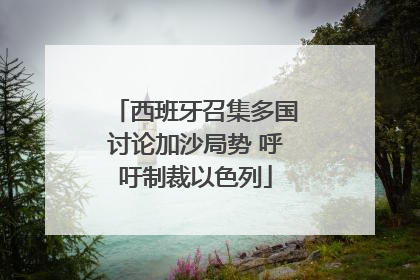 西班牙召集多国讨论加沙局势 呼吁制裁以色列