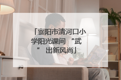 襄阳市清河口小学阳光课间 “武” 出新风尚