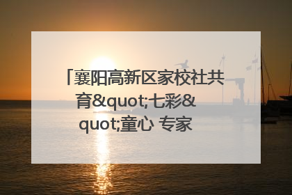 襄阳高新区家校社共育"七彩"童心 专家团支招智慧育儿