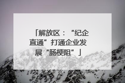 解放区：“纪企直通”打通企业发展“肠梗阻”