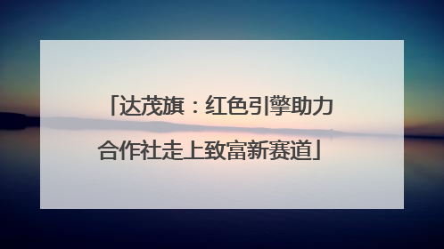 达茂旗：红色引擎助力合作社走上致富新赛道