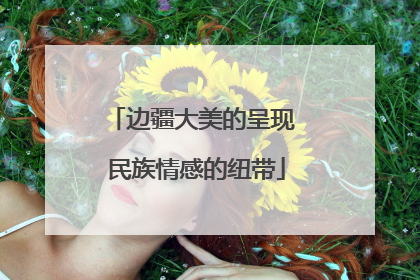 边疆大美的呈现 民族情感的纽带