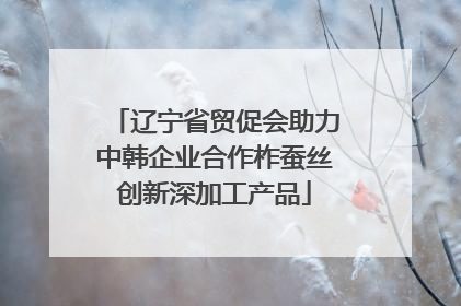 辽宁省贸促会助力中韩企业合作柞蚕丝创新深加工产品
